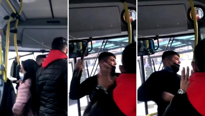 Video: un pasajero recibió una brutal golpiza por defender a una pareja de adultos mayores