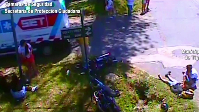 Dos motociclistas fueron trasladados al hospital luego de un choque brutal en El Talar
