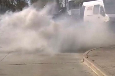 Crimen en Chascomús: incidentes, piedrazos y gas lacrimógeno en la marcha por Navila