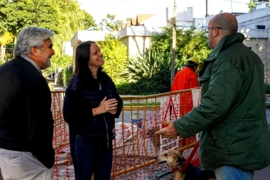 Soledad Martínez supervisó el avance de obras del Conducto Bouchard