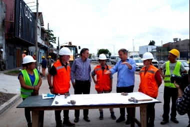Katopodis visitó a Cascallares y supervisó la renovación de la Ruta 4 en Almirante Brown