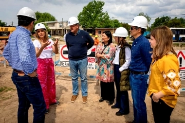 Galmarini recorrió obras cloacales en Tigre junto a autoridades del BID