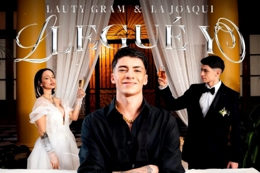 La Joaqui, Lauty Gram y un casamiento reguetonero en la presentación de “Llegué yo”