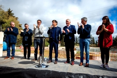 Kicillof en Patagones: inauguró las obras en la nueva planta de líquidos cloacales