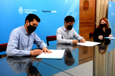 De Pedro y Kicillof firmaron convenio de asistencia para la Provincia en el marco de la pandemia