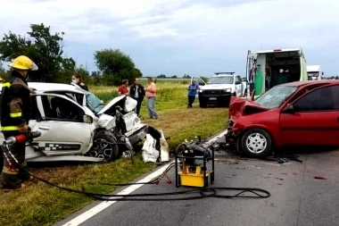 Choque frontal y mortal en la ruta 188: una víctima fue un bebé con pocos días de vida