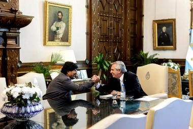 En medio de la polémica por el argentino fallecido en Bolivia, Alberto recibió a Evo Morales