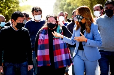 Tolosa Paz y Nardini recorrieron obras y hablaron con vecinos en Sicardi