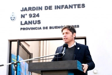 En tierras de Grindetti, Kicillof aseguró que “quedó atrás la discriminación por el color político”