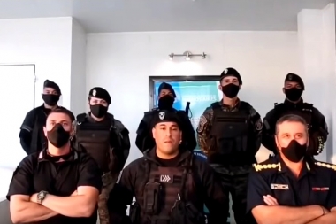 Video: los policías de la UTOI que saludaron a Bullrich hicieron su descargo público