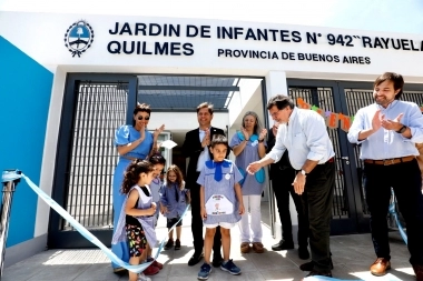 Kicillof visitó Don Bosco: inauguró un jardín de infantes junto a Mayra Mendoza
