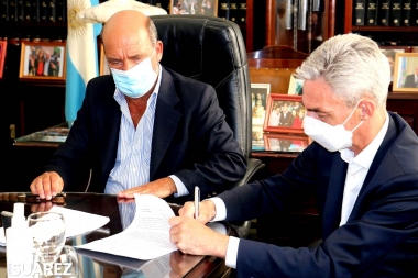 Coronel Suárez: Nación firmó convenio para finalizar la obra de una terminal de ómnibus