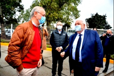 Ampliación de camas: Ginés, Gollan y Katopodis recorrieron un hospital en Tres de Febrero