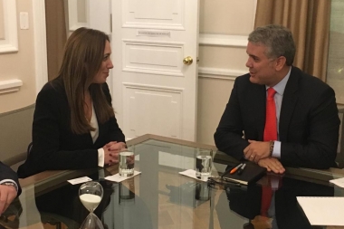 Gira internacional: Vidal se reunió con Iván Duque Márquez, presidente de Colombia