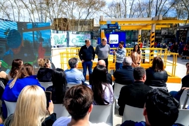 AySA inauguró una nueva estación de bombeo cloacal en Almirante Brown