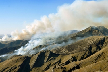Nuevo incendio azota a Sierra de la Ventana: trabajan 15 dotaciones de bomberos