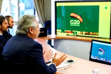 Cumbre virtual del G20: Alberto pidió la creación de un Fondo de Emergencia Humanitaria