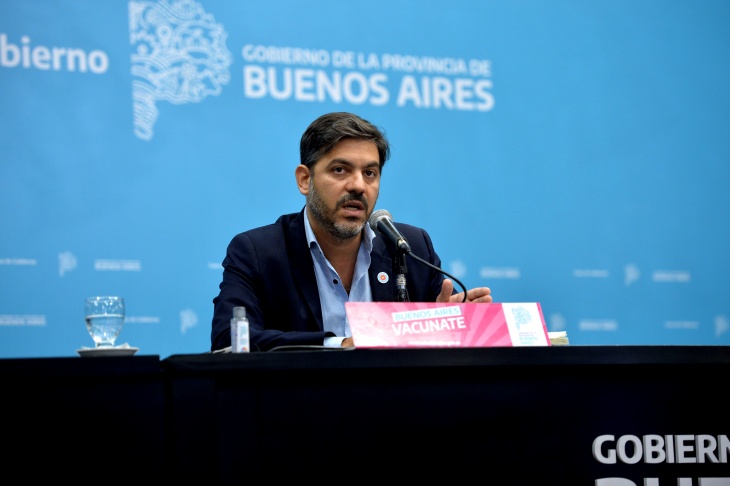 Carlos Bianco en la conferencia de prensa