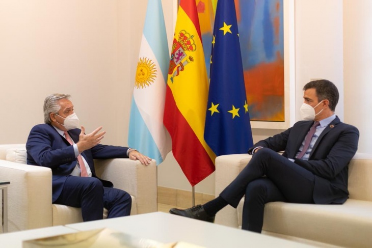 Alberto Fernandez y Pedro Sanchez