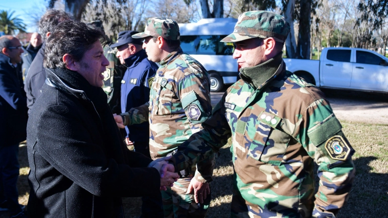Kicillof presentó la nueva sede de la Policía Científica y entregó patrulleros para reforzar la seguridad de Bolívar