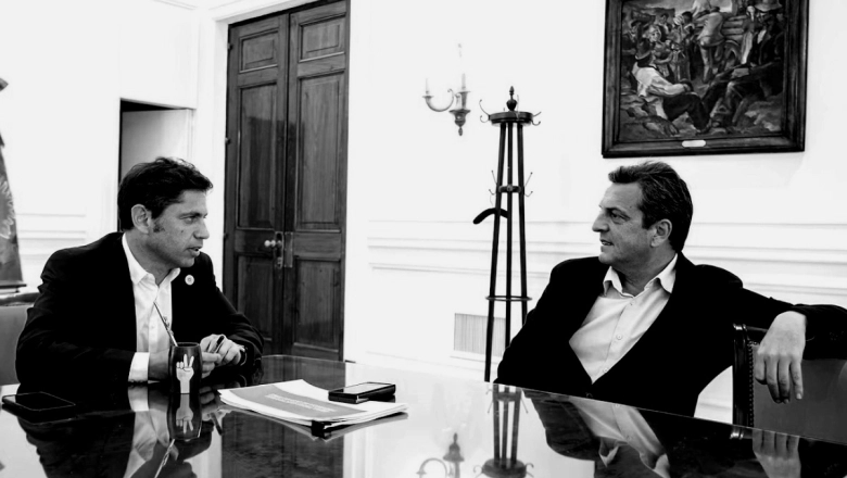 A puertas cerradas y en la recta final de la campaña, Massa y Kicillof se reunieron en La Plata