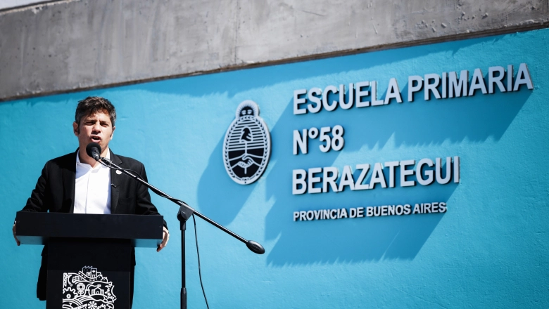 En Berazategui, Kicillof inauguró tres escuelas y ponderó la inversión en la educación