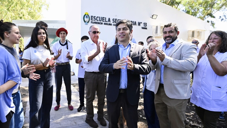 En Tandil: Kicillof inauguró el nuevo edificio de la Escuela Secundaria N°13 en el paraje De la Canal