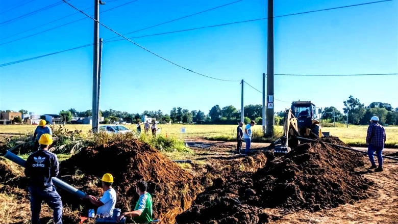 El Municipio de Junín avanza con la obra de infraestructura sanitaria en el Proyectar V