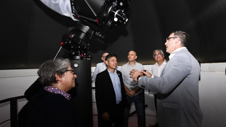 Kicillof inauguró un observatorio astronómico en Alberti y anunció un refuerzo en la inversión educativa