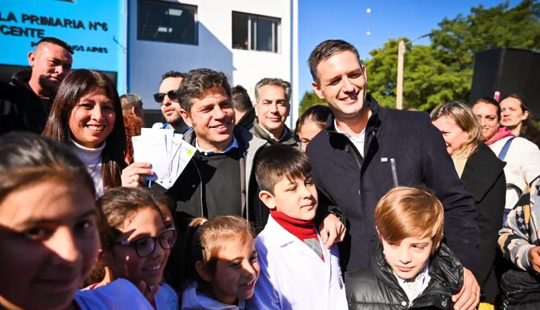 Mantegazza recibió a Kicillof para presentar la nueva ed Escuela Primaria N°6 de San Vicente