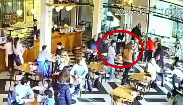 Fueron a desayunar y se produjo una batalla campal en la confitería
