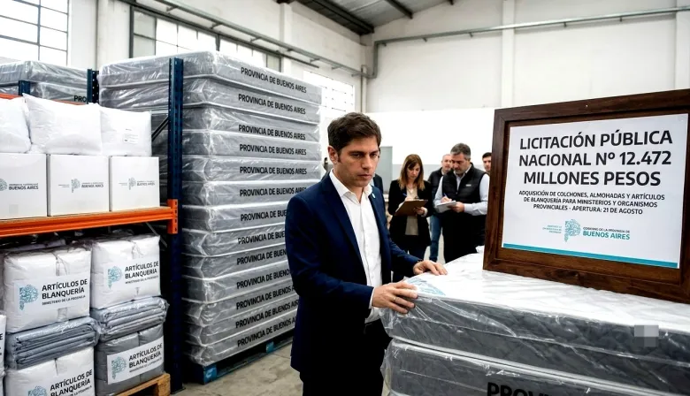 Polémica por la licitación de una millonaria compra de colchones y blanquerías en el gobierno de Kicillof