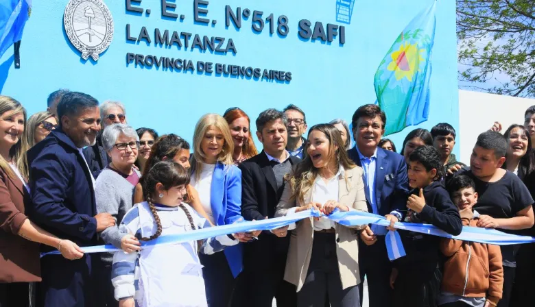 La Matanza: Kicillof, Espinoza y Magario inauguraron dos nuevas escuelas en Virrey del Pino
