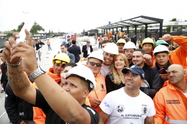 Con críticas, Magario recibió a Macri y a Vidal para recorrer obras en La Matanza