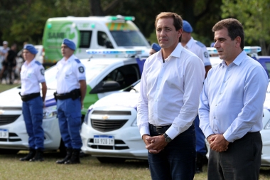 Ritondo y Garro presentaron nuevos móviles para la Policía Local de La Plata