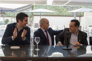 Antes de irse a Nación, Finocchiaro firmó convenio educativo con Mosca y Salvador