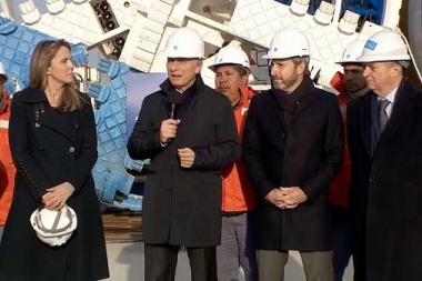 Macri y Gladys González inauguraron obra en la Cuenca Matanza-Riachuelo