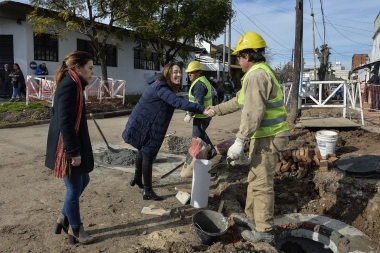 Vidal visitó San Martín para supervisar obras de ampliación de la red cloacal del partido