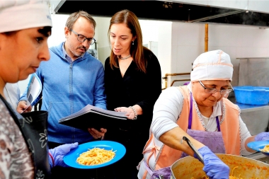 Vidal visitó comedor en Tres de Febrero: planifican que a fines de 2019 se cubra toda la Provincia