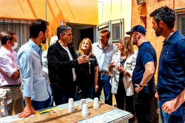 Horacio Rodríguez Larreta, Jorge Macri y Emilio Monzó recorrieron Junín