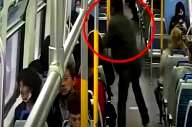 Video: aprovechó la distracción de una pasajera y le sacó el celular