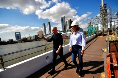 Avanza la renovación integral del Puente de la Mujer: Larreta recorrió las obras