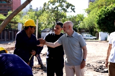 Larreta y Jorge Macri recorrieron el avance de las obras del Parque Ferroviario Colegiales