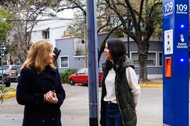 Soledad Martínez participó de la instalación de nuevos Puntos Seguros en Vicente López