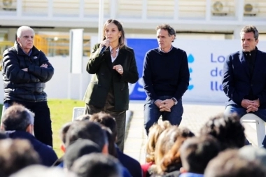 Junto a Massa y Katopodis, Galmarini inauguró la ampliación de una Planta Depuradora
