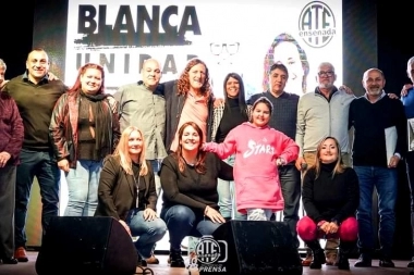 Arévalo estuvo presente en la presentación de la lista Blanca Unidad de ATE en Ensenada