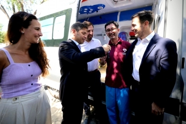 Kicillof presentó el nuevo Sistema de Emergencias de Lanús y apuntó a Milei por los recursos