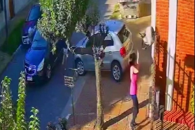 Al voleo y como pirañas le robaron el auto a una mujer que salvó la cartera con una arriesgada maniobra