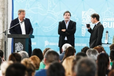 Cascallares recibió a Kicillof en Don Orione: inauguraron una nueva escuela de Educación Física