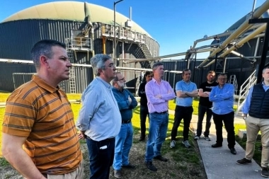 Sciaini recibió a Rodríguez en Roque Pérez y participaron de una reunión con el sector agrario